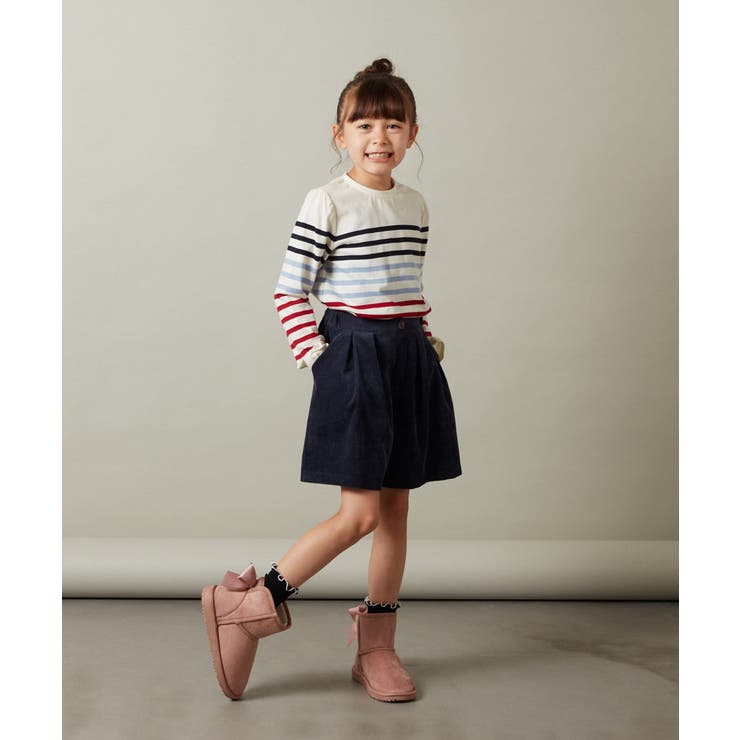 [160]【セットアップ対応】ブライトコールタックキュロット | a.v.v【KIDS】 | 詳細画像18 