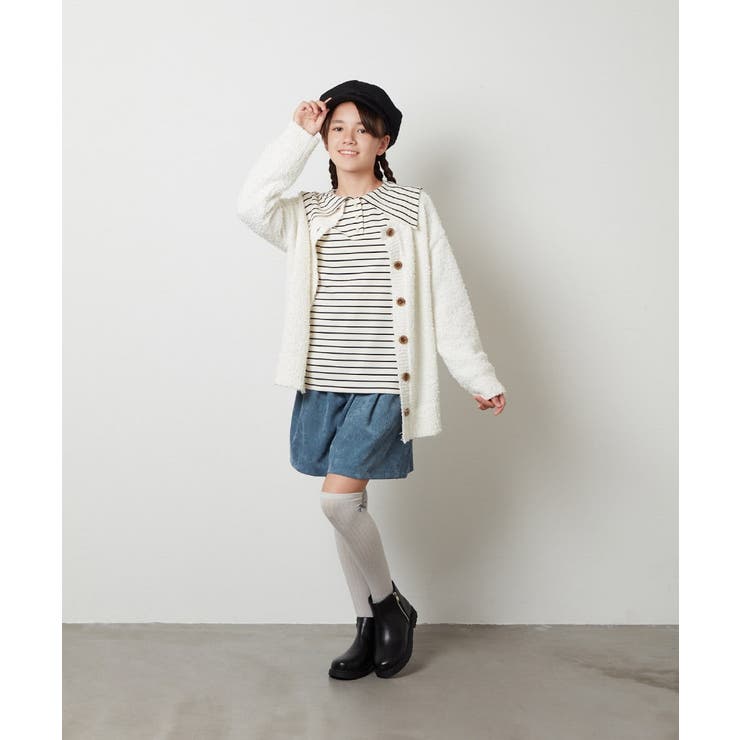 [160]【セットアップ対応】ブライトコールタックキュロット | a.v.v【KIDS】 | 詳細画像29 