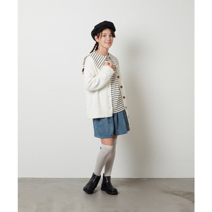 [160]【セットアップ対応】ブライトコールタックキュロット | a.v.v【KIDS】 | 詳細画像30 