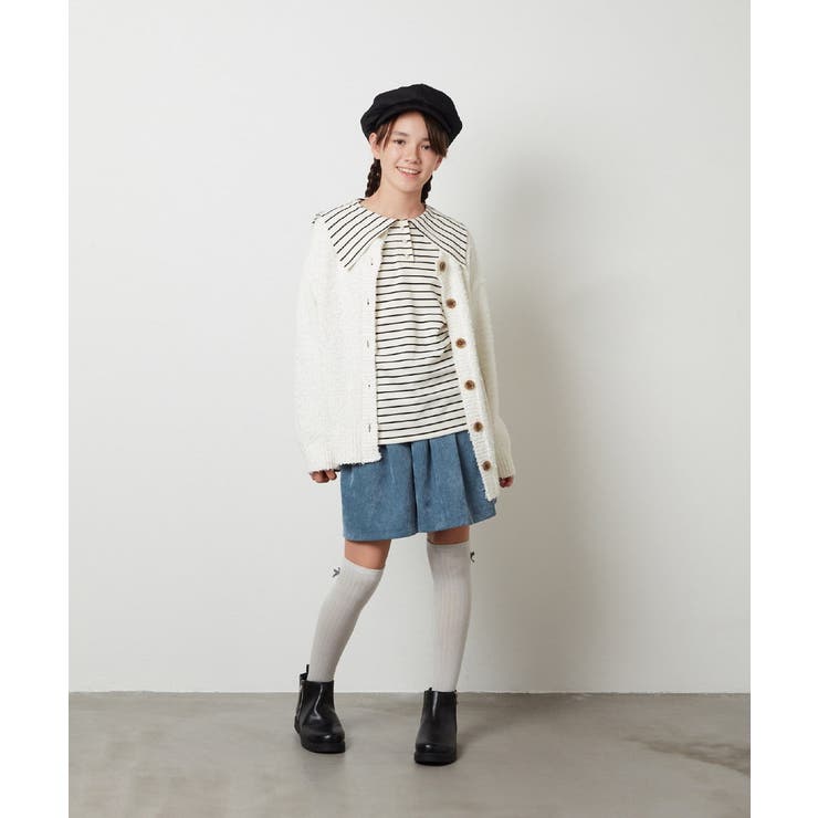 [160]【セットアップ対応】ブライトコールタックキュロット | a.v.v【KIDS】 | 詳細画像31 