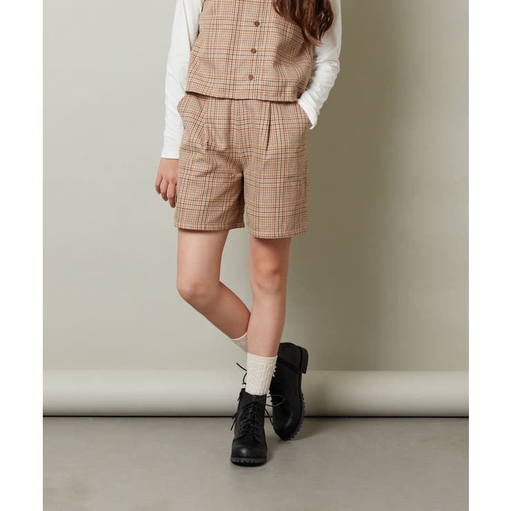 [160]【セットアップ対応】タックショートパンツ | a.v.v【KIDS】 | 詳細画像7 