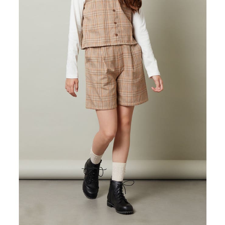 [160]【セットアップ対応】タックショートパンツ | a.v.v【KIDS】 | 詳細画像8 