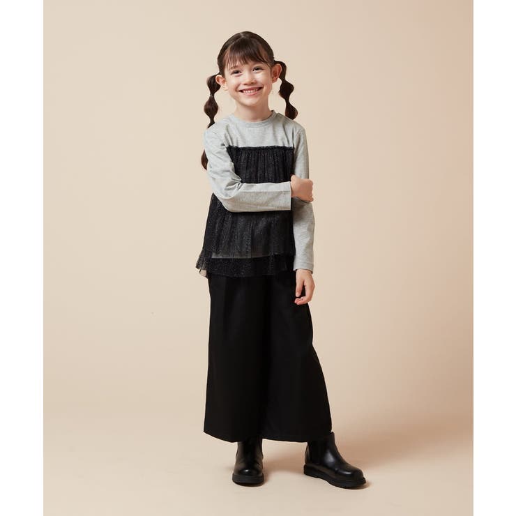 [120-130]サスペンダー付きワイドパンツ | a.v.v【KIDS】 | 詳細画像15 