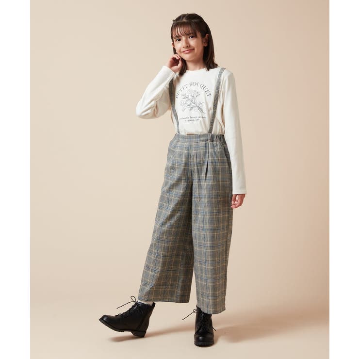 [120-130]サスペンダー付きワイドパンツ | a.v.v【KIDS】 | 詳細画像21 