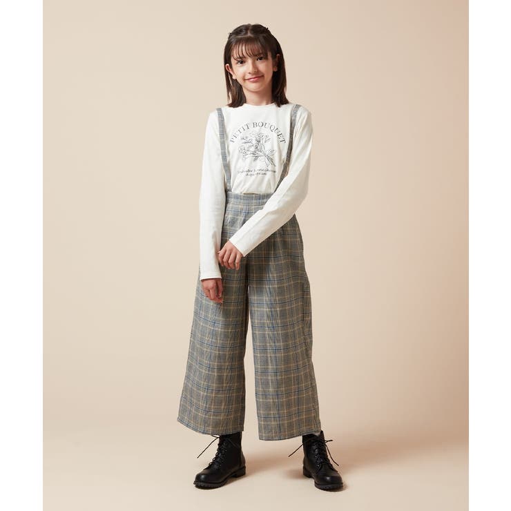 [120-130]サスペンダー付きワイドパンツ | a.v.v【KIDS】 | 詳細画像22 