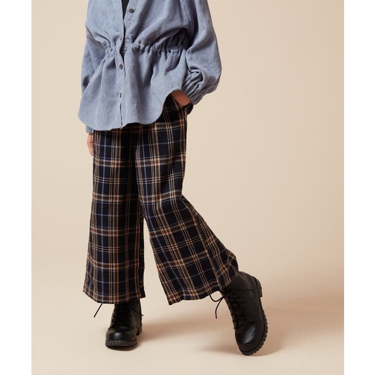 [120-130]サスペンダー付きワイドパンツ | a.v.v【KIDS】 | 詳細画像3 