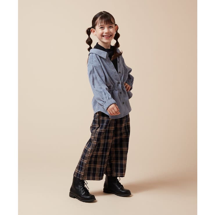 [120-130]サスペンダー付きワイドパンツ | a.v.v【KIDS】 | 詳細画像7 