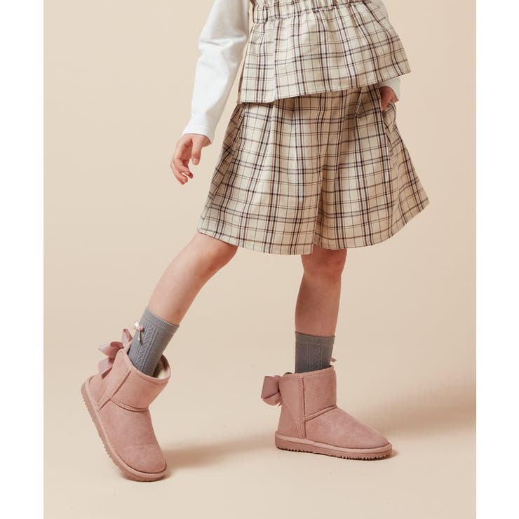 [100-160]オータムチェックタックショートパンツ | a.v.v【KIDS】 | 詳細画像1 