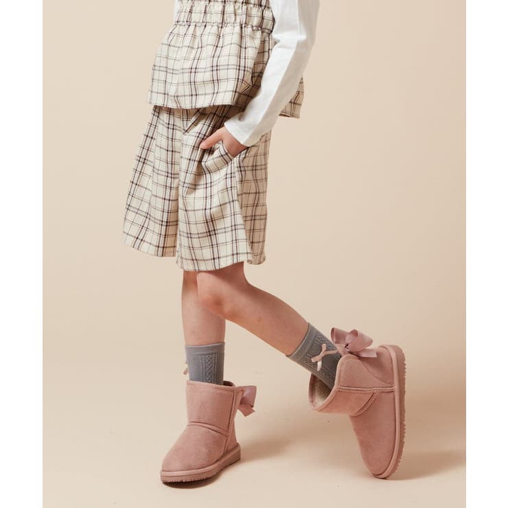 [100-160]オータムチェックタックショートパンツ | a.v.v【KIDS】 | 詳細画像2 