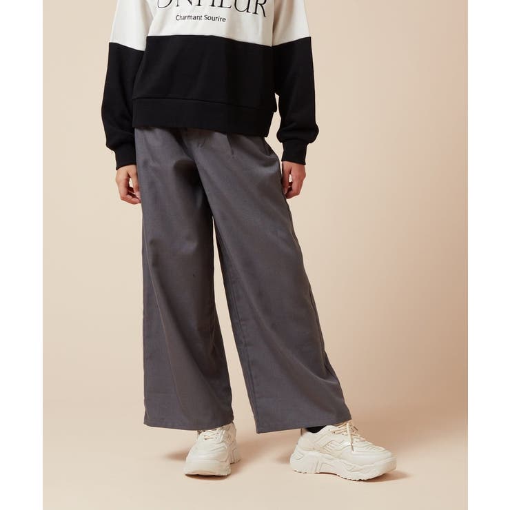 ライトグレー | [130]ワンタックワイドパンツ | a.v.v【KIDS】