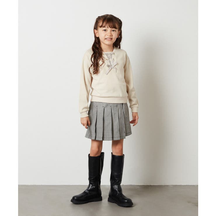 [100-130]アシメプリーツスカパン | a.v.v【KIDS】 | 詳細画像28 