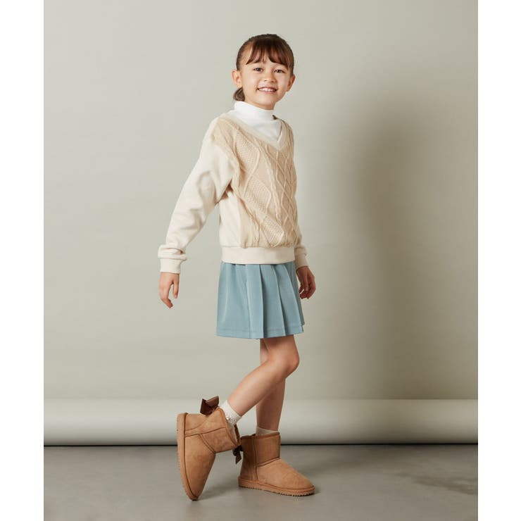 [100-130]アシメプリーツスカパン | a.v.v【KIDS】 | 詳細画像38 