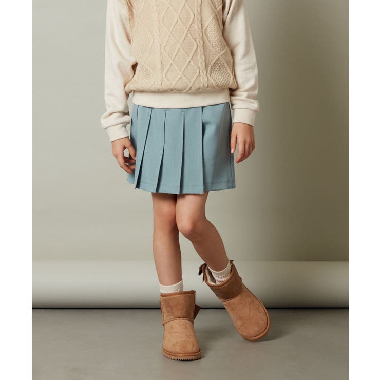 ミント | [100-130]アシメプリーツスカパン | a.v.v【KIDS】