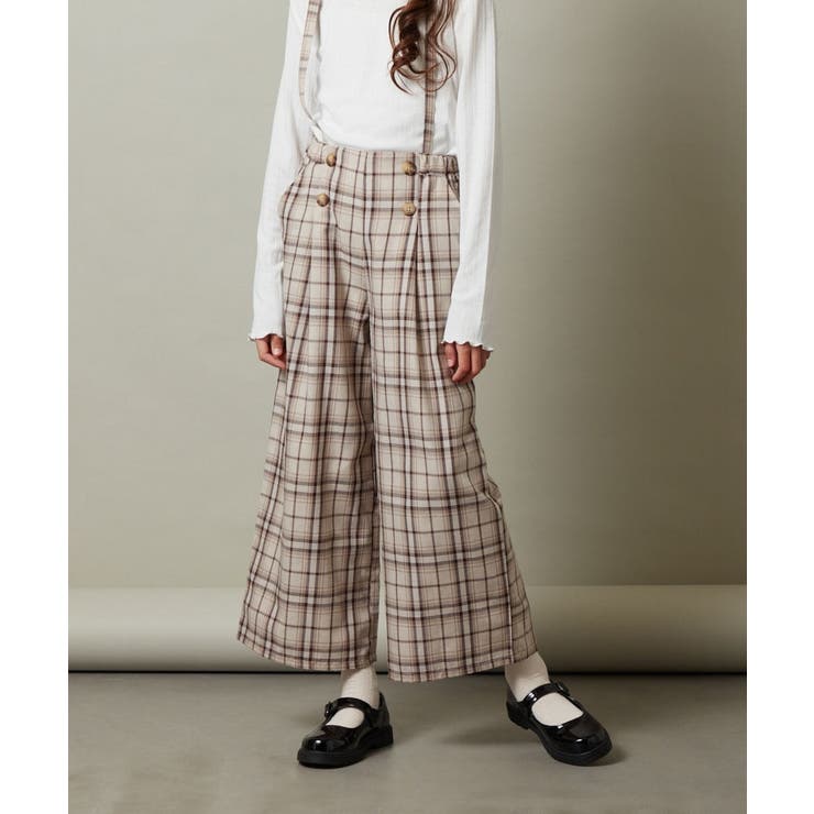 [140-150]【セットアップ対応】サス付きフロントボタンワイドパンツ | a.v.v【KIDS】 | 詳細画像19 