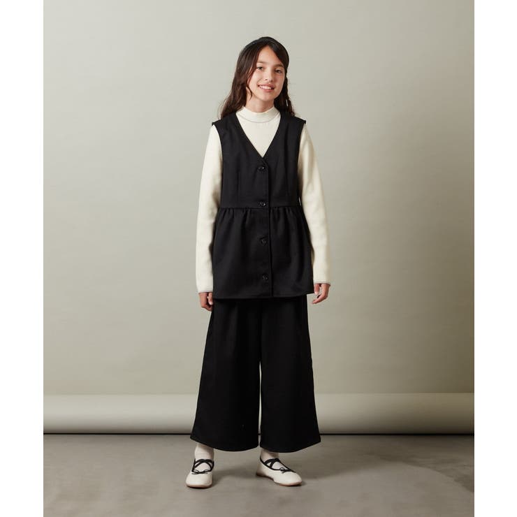 [140-150]【セットアップ対応】サス付きフロントボタンワイドパンツ | a.v.v【KIDS】 | 詳細画像40 