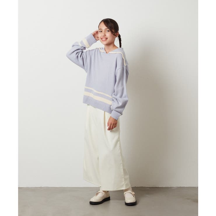 [140-150]【セットアップ対応】サス付きフロントボタンワイドパンツ | a.v.v【KIDS】 | 詳細画像46 