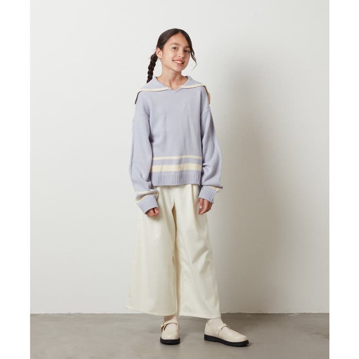 [140-150]【セットアップ対応】サス付きフロントボタンワイドパンツ | a.v.v【KIDS】 | 詳細画像47 