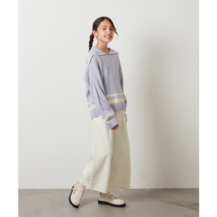 [140-150]【セットアップ対応】サス付きフロントボタンワイドパンツ | a.v.v【KIDS】 | 詳細画像48 