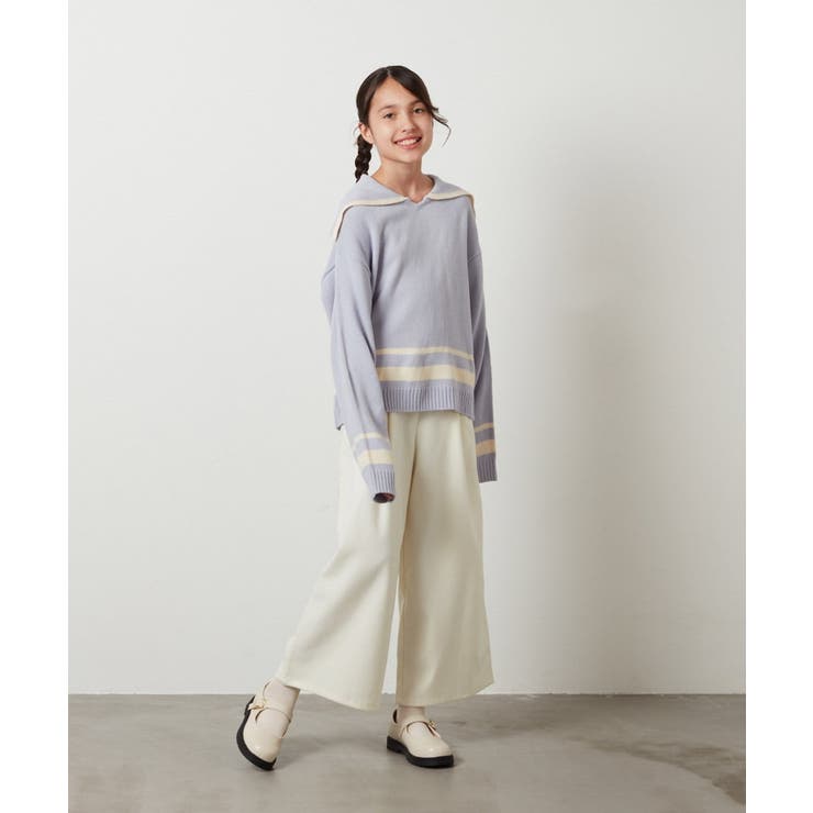 [140-150]【セットアップ対応】サス付きフロントボタンワイドパンツ | a.v.v【KIDS】 | 詳細画像49 