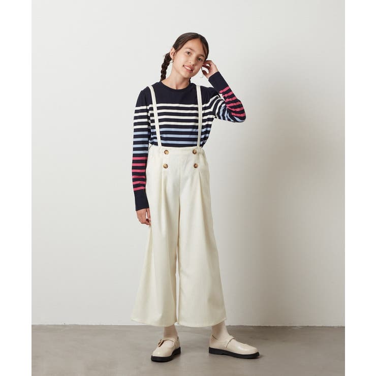 [140-150]【セットアップ対応】サス付きフロントボタンワイドパンツ | a.v.v【KIDS】 | 詳細画像51 