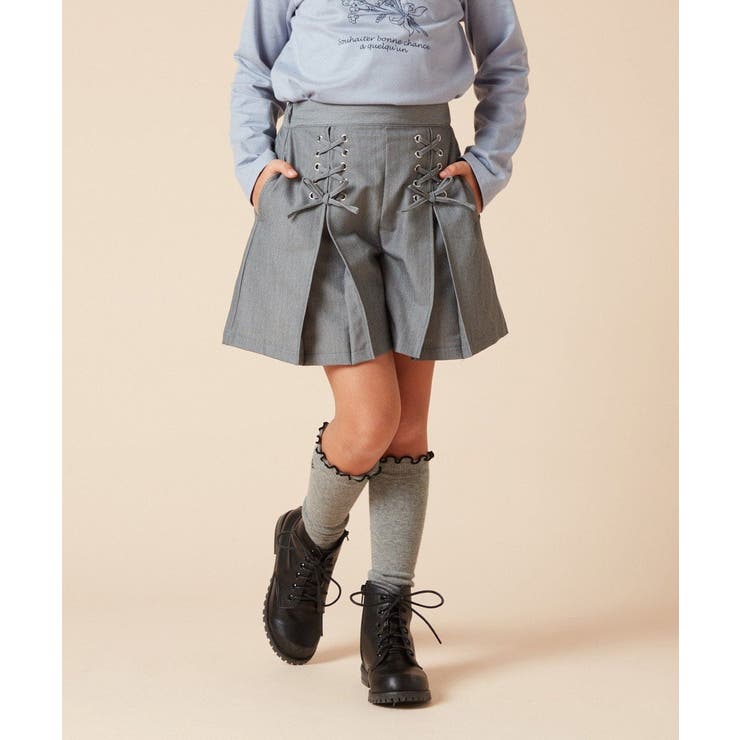 [140-150]ダブルレースアップショートパンツ | a.v.v【KIDS】 | 詳細画像1 