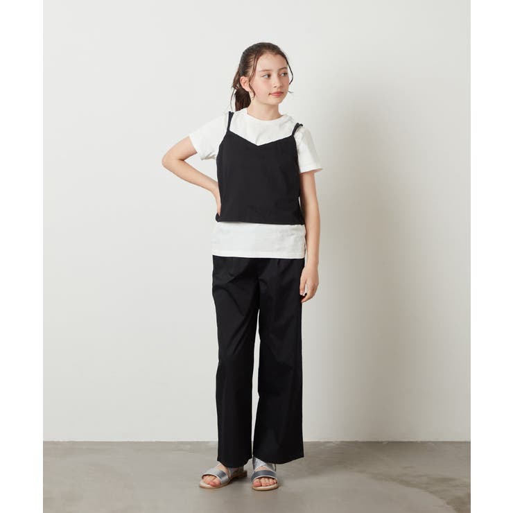 [140-150]【2点セット】キャミドッキングTシャツ＆パンツセットアップ | a.v.v【KIDS】 | 詳細画像14 