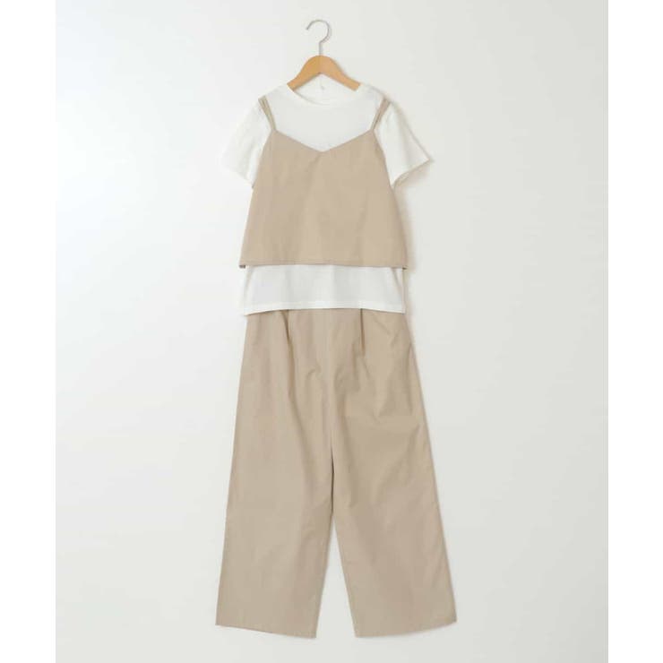 [140-150]【2点セット】キャミドッキングTシャツ＆パンツセットアップ | a.v.v【KIDS】 | 詳細画像18 