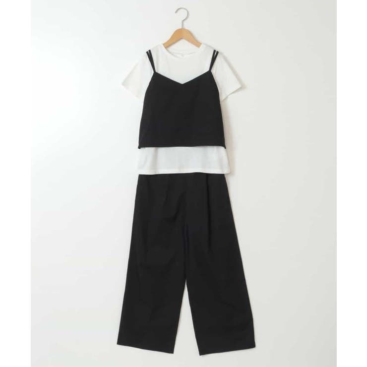[140-150]【2点セット】キャミドッキングTシャツ＆パンツセットアップ | a.v.v【KIDS】 | 詳細画像26 