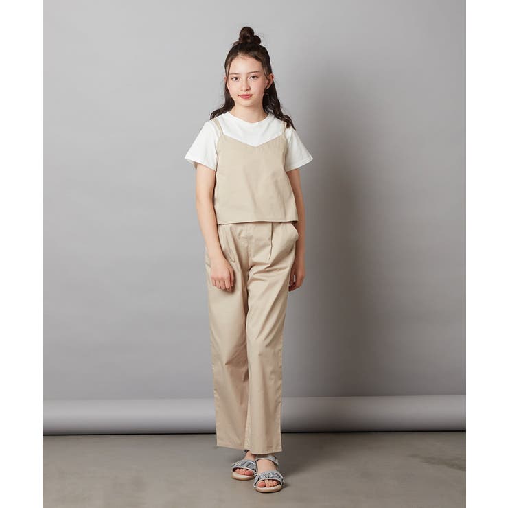 [140-150]【2点セット】キャミドッキングTシャツ＆パンツセットアップ | a.v.v【KIDS】 | 詳細画像5 