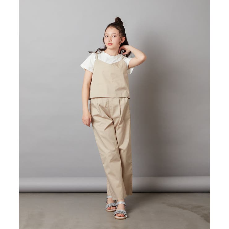 [140-150]【2点セット】キャミドッキングTシャツ＆パンツセットアップ | a.v.v【KIDS】 | 詳細画像7 