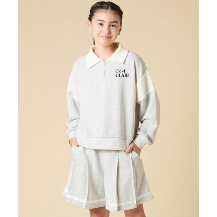 [130 160]【大人気！ ハーフジップトップス | a.v.v【KIDS】 | 詳細画像2 