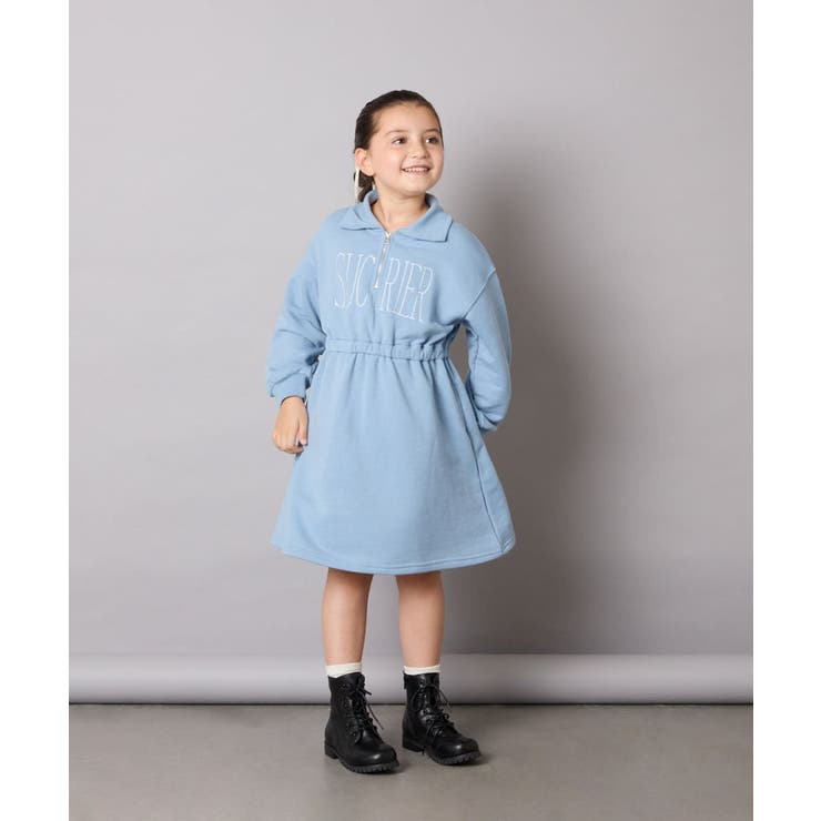 [130-160]ハーフジップロゴトレーナーワンピース | a.v.v【KIDS】 | 詳細画像10 