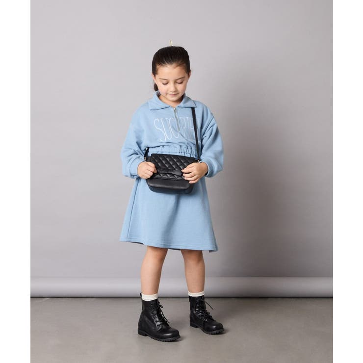 [130-160]ハーフジップロゴトレーナーワンピース | a.v.v【KIDS】 | 詳細画像14 