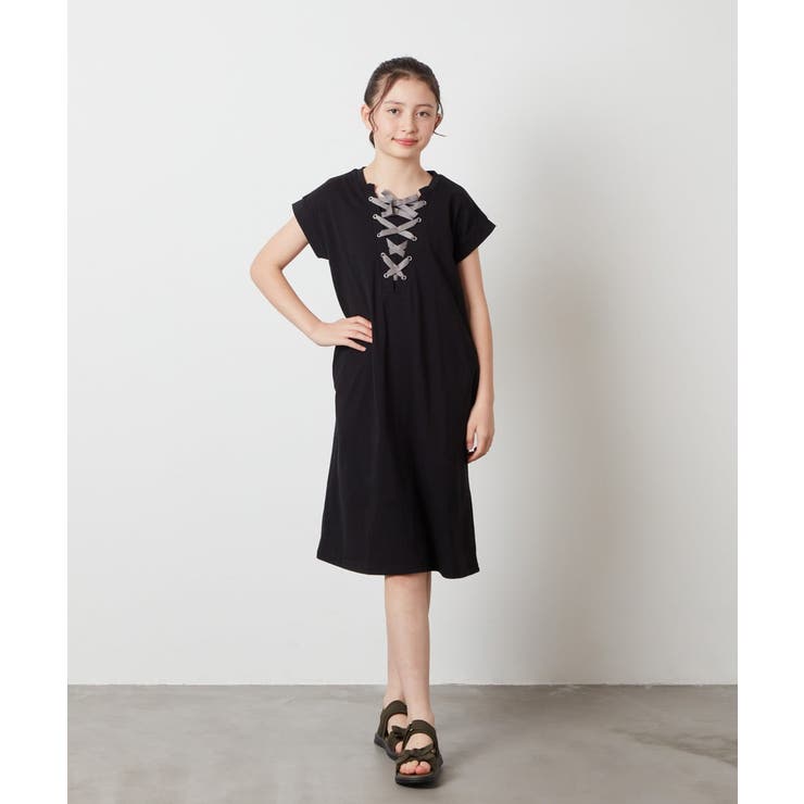 [160]レースアップカットワンピース | a.v.v【KIDS】 | 詳細画像12 