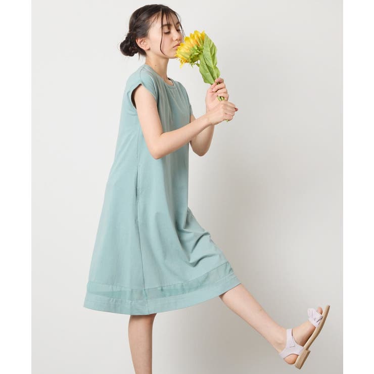 【毛玉になりにくい】[160]シアー切り替えワンピース | a.v.v【KIDS】 | 詳細画像2 