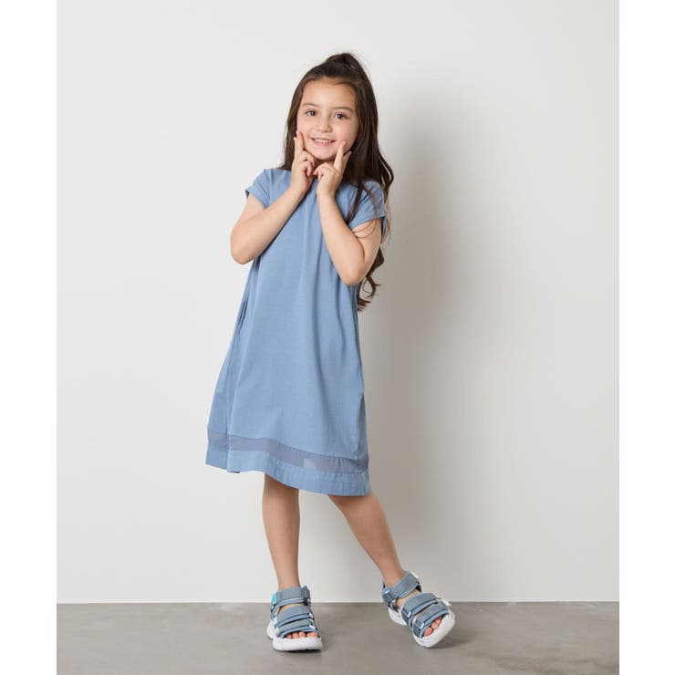 【毛玉になりにくい】[160]シアー切り替えワンピース | a.v.v【KIDS】 | 詳細画像24 