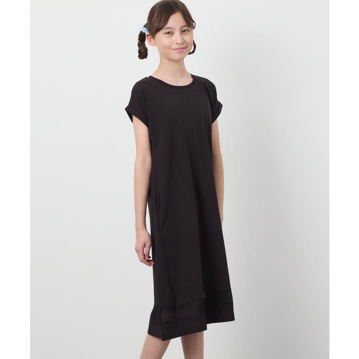 【毛玉になりにくい】[160]シアー切り替えワンピース | a.v.v【KIDS】 | 詳細画像27 