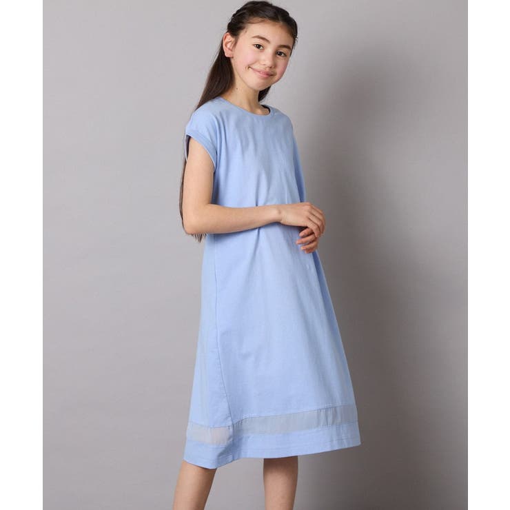 【毛玉になりにくい】[160]シアー切り替えワンピース | a.v.v【KIDS】 | 詳細画像42 