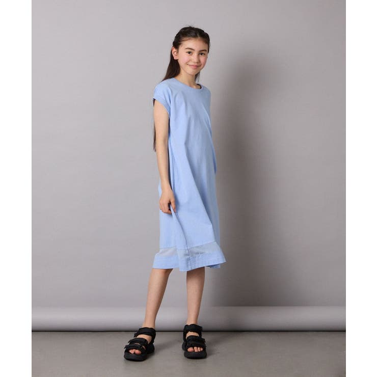 【毛玉になりにくい】[160]シアー切り替えワンピース | a.v.v【KIDS】 | 詳細画像43 