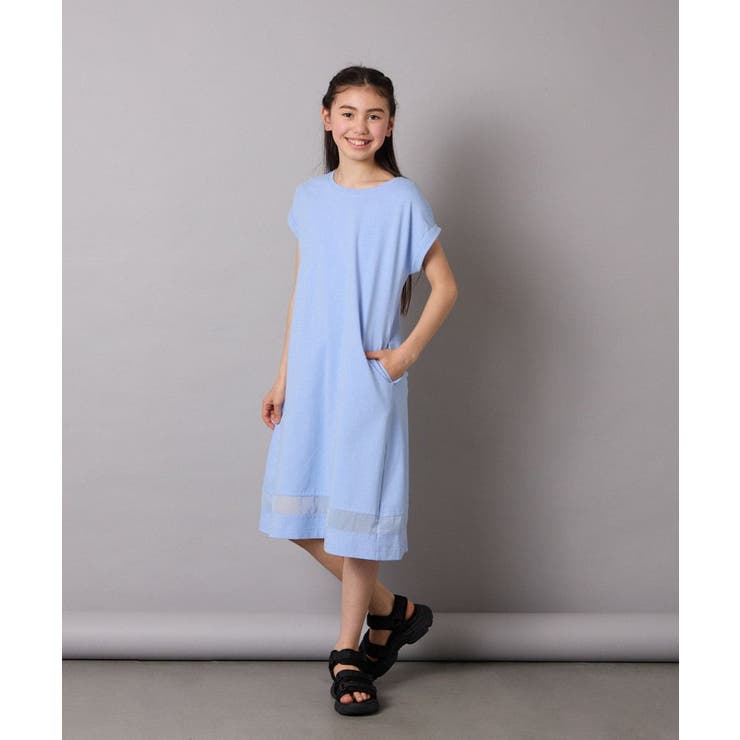 【毛玉になりにくい】[160]シアー切り替えワンピース | a.v.v【KIDS】 | 詳細画像44 