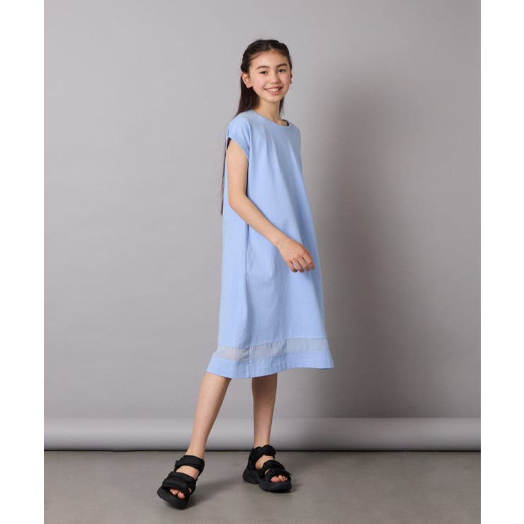 【毛玉になりにくい】[160]シアー切り替えワンピース | a.v.v【KIDS】 | 詳細画像46 