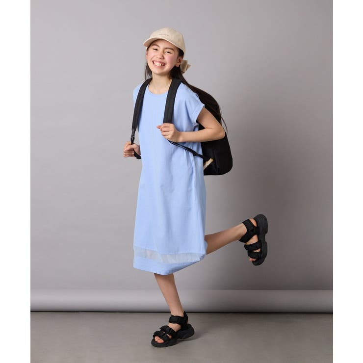 【毛玉になりにくい】[160]シアー切り替えワンピース | a.v.v【KIDS】 | 詳細画像47 