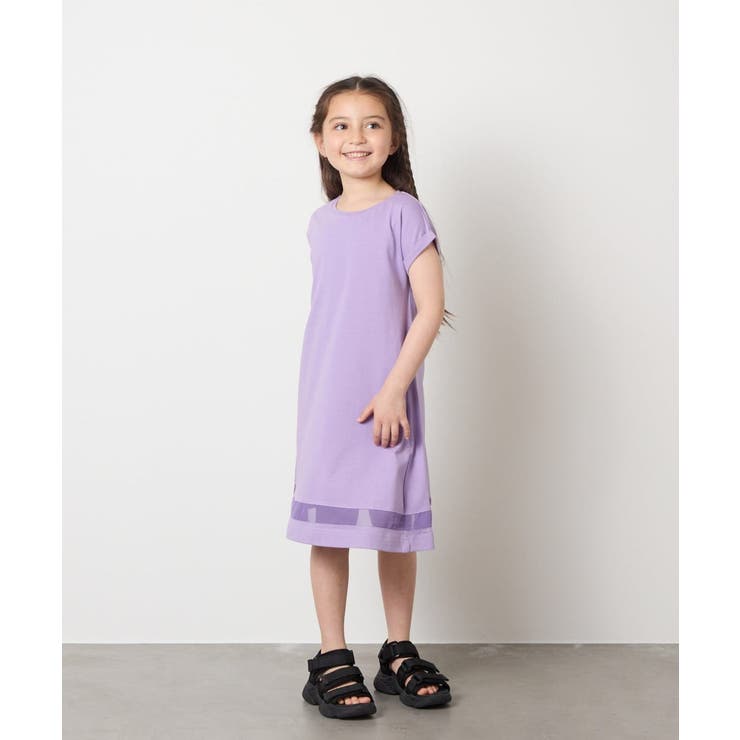 【毛玉になりにくい】[160]シアー切り替えワンピース | a.v.v【KIDS】 | 詳細画像57 