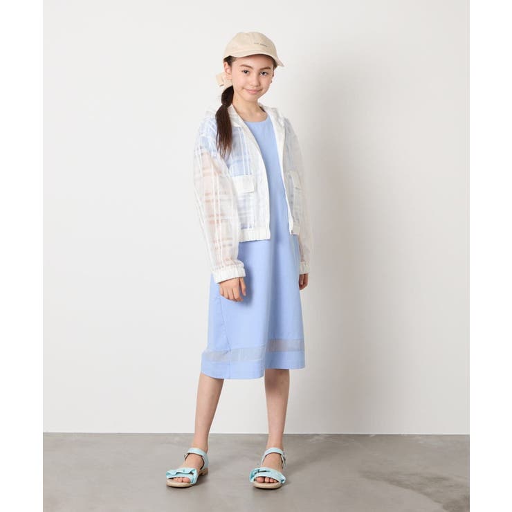 【毛玉になりにくい】[160]シアー切り替えワンピース | a.v.v【KIDS】 | 詳細画像62 