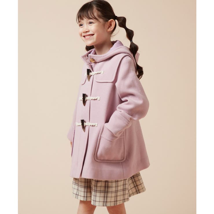 140-150]【選べる5色展開】ライトフェイクウールダッフルコート