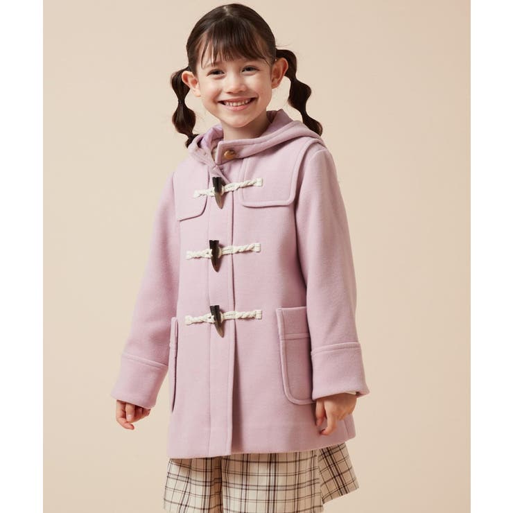 ピンク | [140-150]【選べる5色展開】ライトフェイクウールダッフルコート | a.v.v【KIDS】