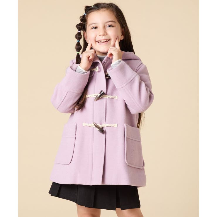 ピンク | ライトフェイクウールダッフルコート | a.v.v【KIDS】