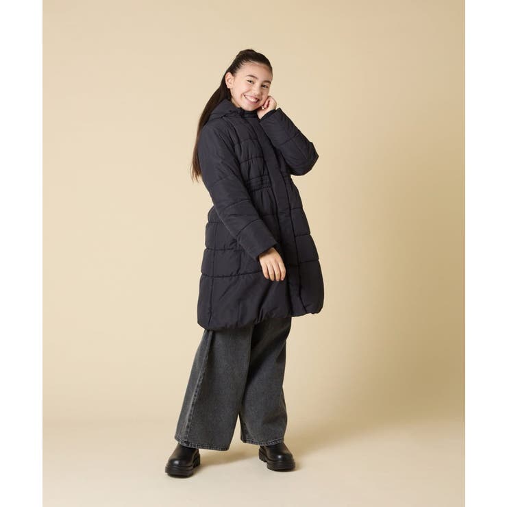 [100 160]【フード取り外し可能 お家で洗える】フィット＆フレア中綿ロング… | a.v.v【KIDS】 | 詳細画像17 