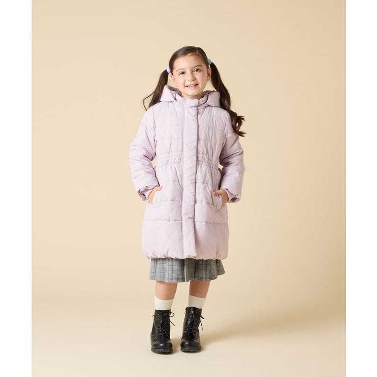 [100 160]【フード取り外し可能 お家で洗える】フィット＆フレア中綿ロング… | a.v.v【KIDS】 | 詳細画像46 