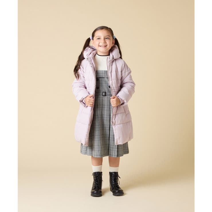 [100 160]【フード取り外し可能 お家で洗える】フィット＆フレア中綿ロング… | a.v.v【KIDS】 | 詳細画像52 